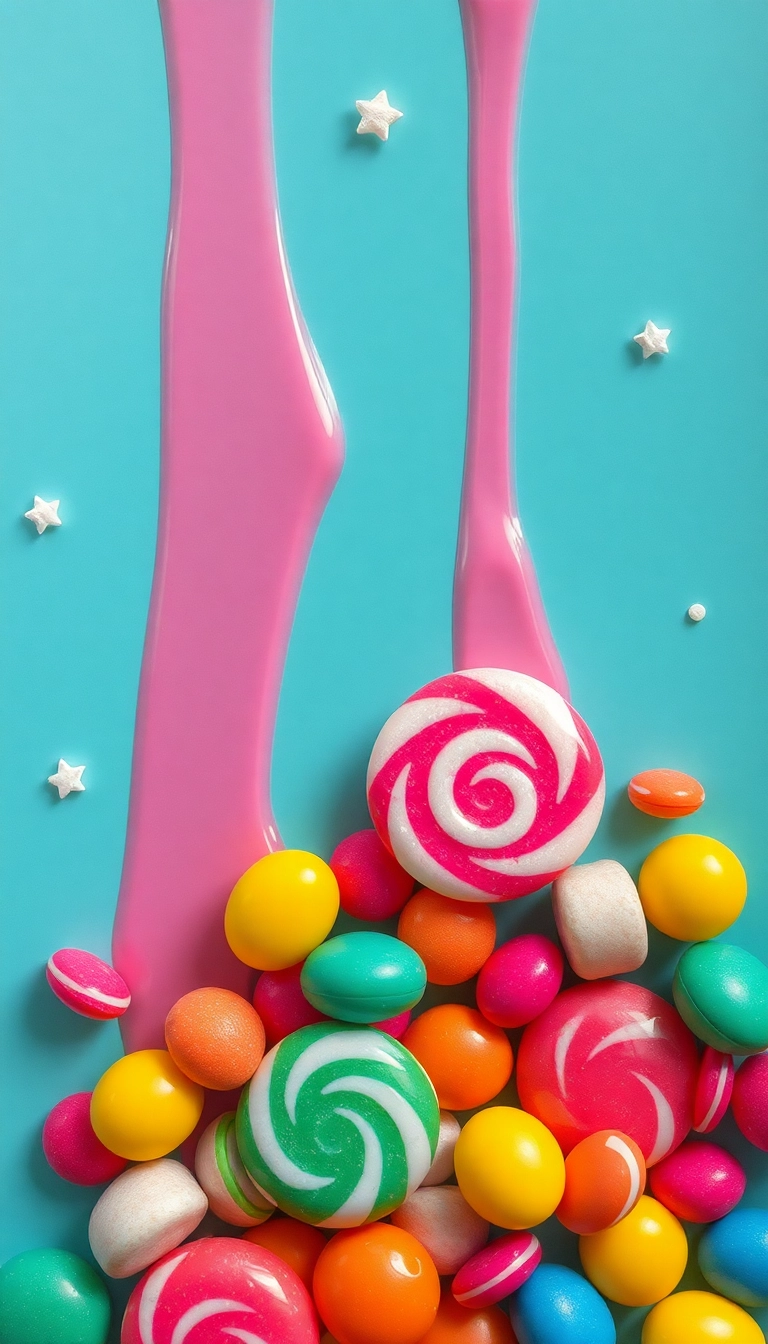 iPhone Premium Mixed Candies Close Up Dynamic Wallpaper